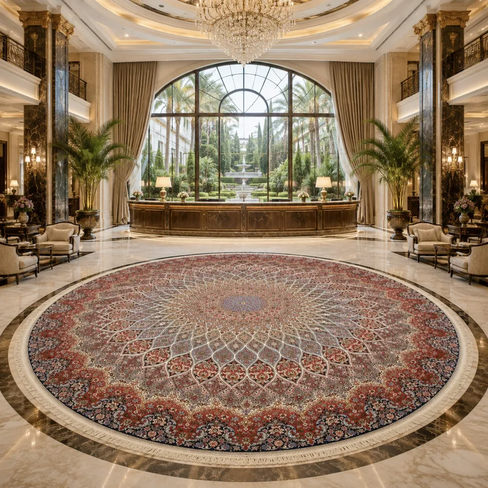 Round Hand-Knotted Carpets