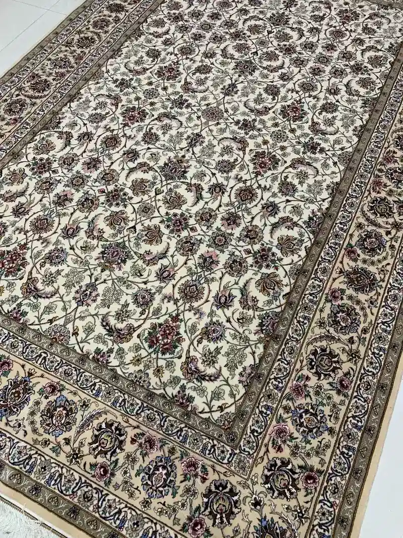 Isfahan Persian Wool & Silk Rug — Allover Afshan, PRR-IS-003