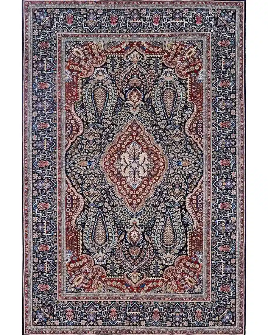 Imperial Paisley Elegance — Tapis de Kashan noué main