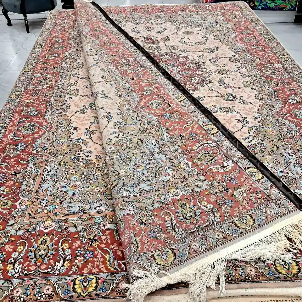 Kashan Persian Handmade Rugs — Blush Medallion — 300 × 400 cm × 2 — Pair — image 3