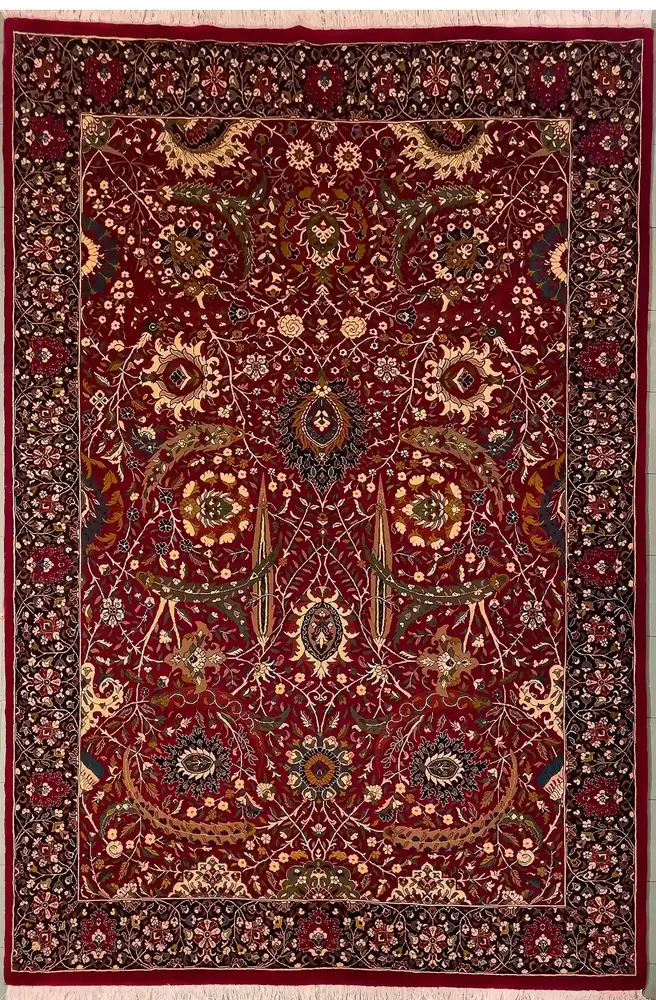 Persian Wool & Silk Rug from Khorasan — PRR-KHN-049