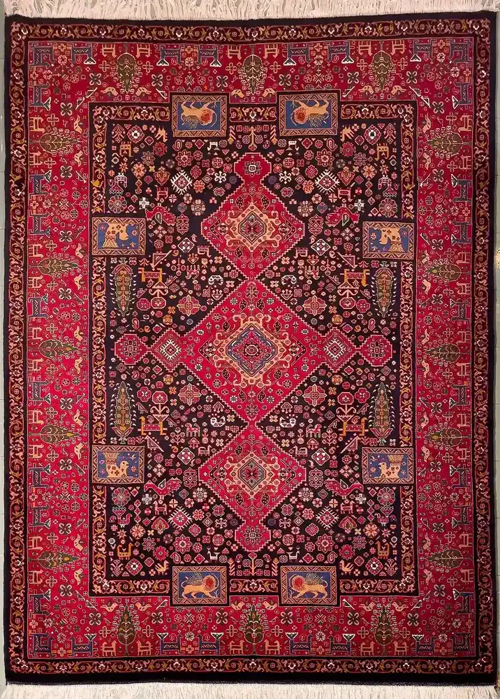 Khorasan Persian Wool & Silk Carpet — PRR-KHN-059