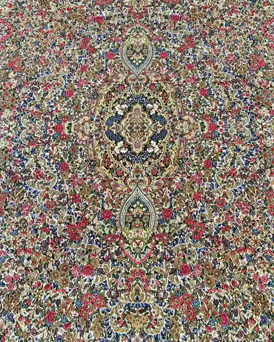 Kerman Persian Hand-Knotted Rug — Ivory Bloom — 200 × 300 cm — image 2