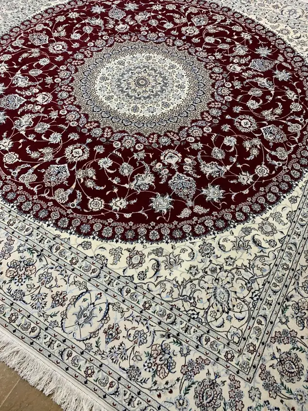Naein Persian Handmade Carpet — Circular Medallion — 300 × 300 cm — image 3