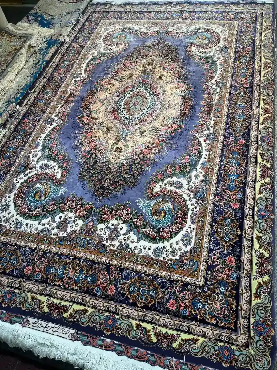 Tabriz Persian Hand-Knotted Carpet — Azure Mihrab — 300 × 400 cm — image 2