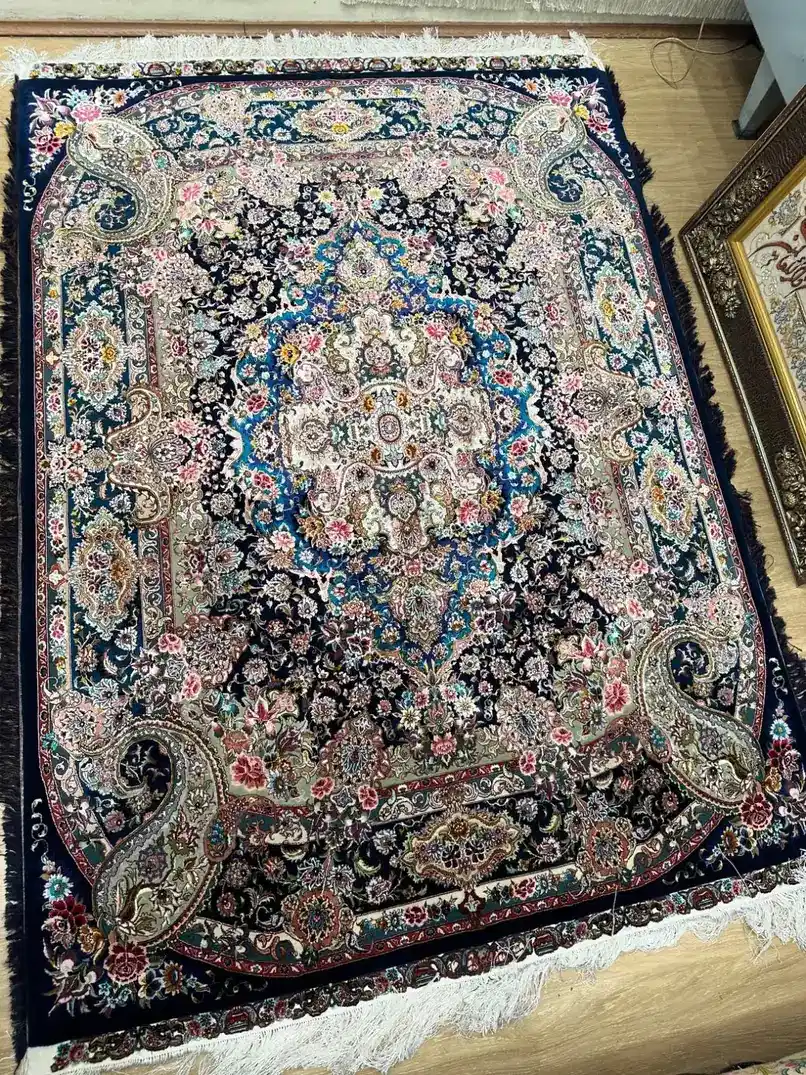 Royal Midnight Medallion Tabriz Carpet