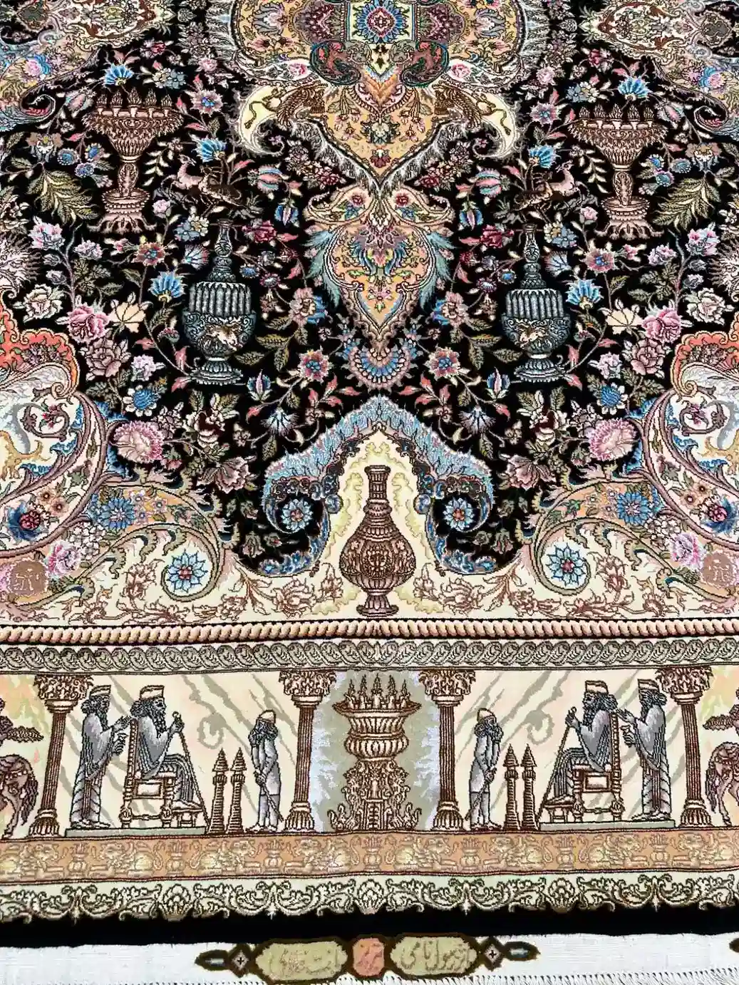 Imperial Persepolis Garden Tabriz Carpet — detail 1