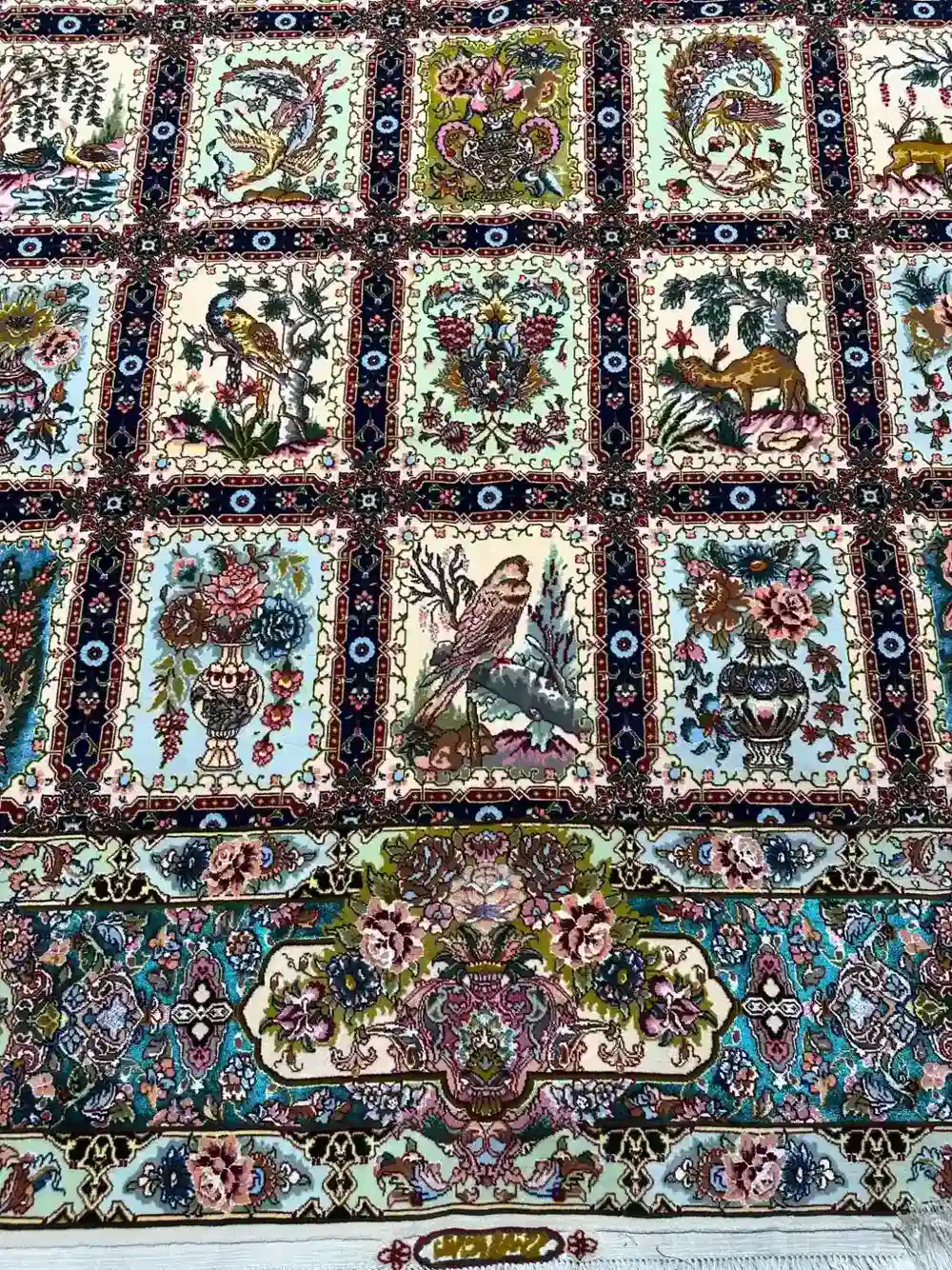 Tabriz Golestan Portrait Luxury Hand-Knotted Carpet — Gallery 1