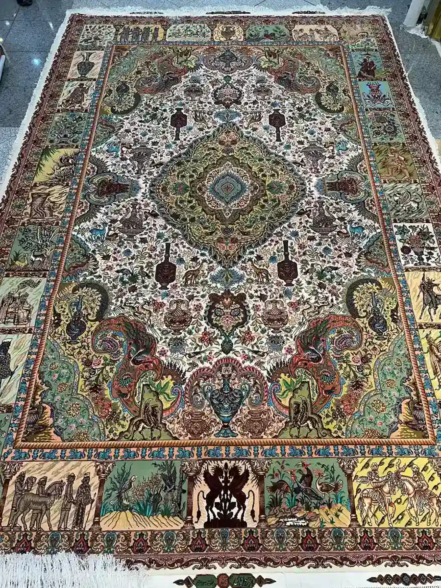 Tabriz Achaemenid Golestan Luxury Hand-Knotted Rug — PRR-TZ-020
