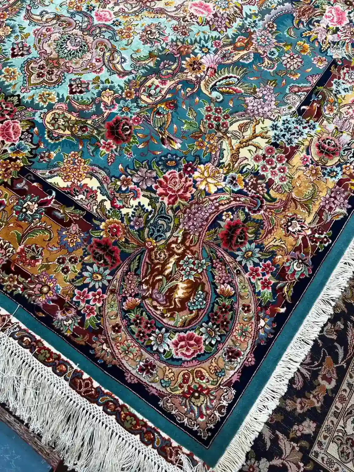 Tabriz Persian Handmade Carpets — Azure Bloom — 150 × 200 cm × 2 — Pair — image 2